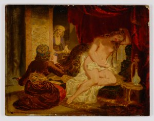 Itämainen prinsessa kylvyn jälkeen, n. 1866.