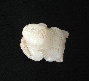 Poikahahmo, Ming-dynastia (1368-1644) (jade) tekijältä Ming Dynasty Chinese School