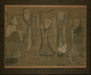Viisi viisasta, 1400-1500-luvun alku tekijältä Ming Dynasty Chinese School