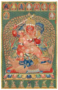 Keisarillinen kirjailtu silkki Thangka tekijältä Ming Dynasty Chinese School