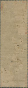 Luohan ylittää joen, 1500-1600-luku (muste ja väri paperille)