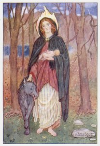 Saint Bridget (väri litho)