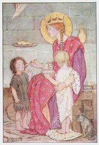 Saint Margaret of Scotland (väri litho)