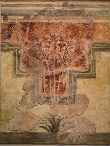 Minolainen koostumus. Paneeli "Liliy Frescoes" tekijältä Minoan