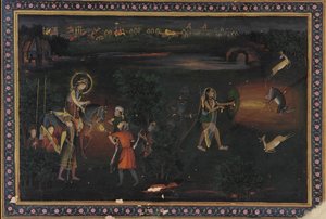 Hirven vaaniminen yöllä, 1700-luku.