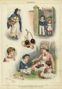Kirsikat (chromolitho) tekijältä Miss Eliza F. Manning