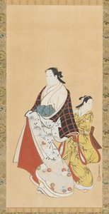 Yujo ja hänen ala-oppilas kamuro, 1700-luku.