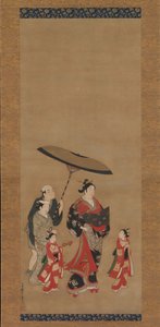 Courtesan on Parade, 1730-luvun loppu - 1740-luvun alku. tekijältä Miyagawa Issho