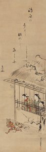 Shimabara Courtesans Exorcizing Demons, 1700-luvun toinen puoli. tekijältä Miyagawa Issho