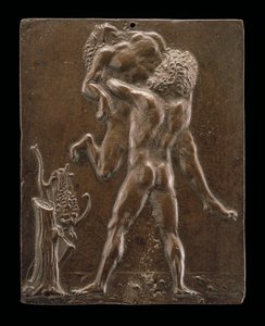 Hercules ja Antaeus, 1400-luvun loppu - 1500-luvun alku. tekijältä Moderno