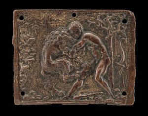 Hercules ja Nemean-leijona, 1400-luvun loppu - 1500-luvun alku. tekijältä Moderno