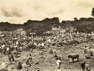 Imperiumin rakentaminen fasistisella aikakaudella: Abessinian markkinat, 09.5.1936 (m/v kuva) tekijältä Modestino Baldinetti