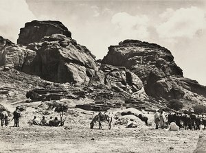 Imperiumin rakentaminen fasismin aikana: Amba Meterà, 09/05/1936 (s/w valokuva). tekijältä Modestino Baldinetti