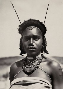 Imperiumin rakentaminen fasistien aikana: Cunaman tyttö, 09/05/1936 (s/w-kuva). tekijältä Modestino Baldinetti