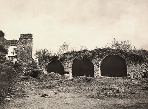 Imperiumin rakentaminen fasistisella aikakaudella: leijonien oja kuningas Fasiladasin linnassa Gondarissa, Etiopiassa, 9.5.1936 (mv/v kuva) tekijältä Modestino Baldinetti