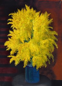 Mimosakimppu, noin 1930 (öljy kankaalle). tekijältä Moise Kisling