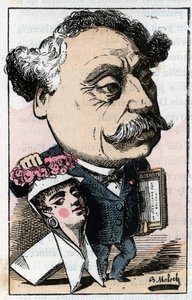 Muotokuva Alexandre Dumas Jr.:stä (1824-1895) ranskalaisesta kirjailijasta. tekijältä Moloch
