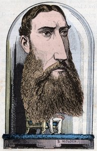 Muotokuva Leopold II:sta, belgialaisten kuninkaasta (Louis Philippe Marie Victor), Belgian prinssistä, Saksin herttuasta, Sachsen-Coburg-Gothan prinssistä, Brabantin herttuasta tekijältä Moloch