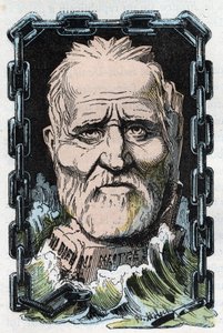 Muotokuva Louis Auguste (Louis-Auguste) Blanquista (1805-1881), ranskalaisesta sosialististeoreetikko ja vallankumouksellinen. tekijältä Moloch
