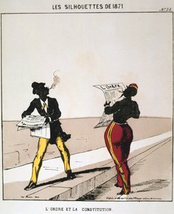 Järjestys ja perustuslaki, 1871. sarjasta Les Silhouettes de 1871. Paris Commune, 1871. tekijältä Moloch