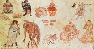 Mongolian nomadileiri (vellum)
