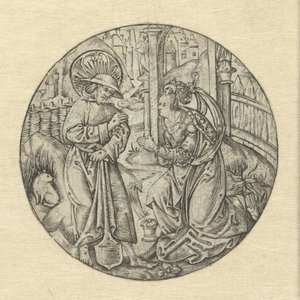 Kristus ilmestyy Maria Magdalenalle Noli me tangere tekijältä Monogrammist S