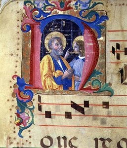 Ms 543 Historioitu alkukirjain "N" St. Lawrence
