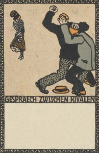 Keskustelu kilpailijoiden välillä Keskustelu kilpailijoiden välillä, 1907. tekijältä Moritz Jung