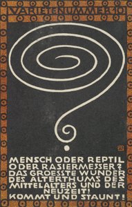 Variety Act 10: Man or Reptile or Razor Variety Act 10: Man or Reptile or Razor..., 1907. tekijältä Moritz Jung