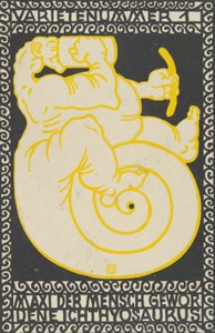Variety Act 1: Maxi the Ichthyosaurus Turned Man Variety Act 1: Maxi der Mensch Gewor D..., 1907. tekijältä Moritz Jung