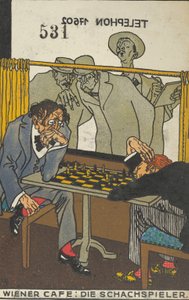 Wienin kahvila: Shakinpelaajat Wiener Café: Shakinpelaajat, 1911.