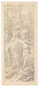 Kohtaus sadusta Seitsemän korppia ja heidän uskollinen sisarensa, 1830-1831. tekijältä Moritz Ludwig von Schwind