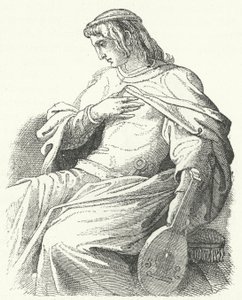 Wolfram von Eschenbach, saksalainen ritari ja runoilija (kaiverrus) tekijältä Moritz Ludwig von Schwind