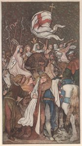 Ludwig der Heilige nimmt Abschied von seiner Gemahlin Elisabeth tekijältä Moritz Ludwig von Schwind