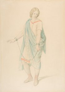 Sopraano Karoline Hetzenecker Seston roolissa La Clemenza di Titossa ..., n. 1848. tekijältä Moritz Ludwig von Schwind