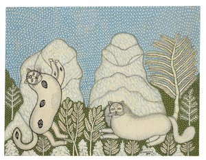 Kissat lumessa tekijältä Morris Hirshfield