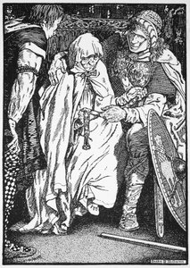 "Olaf otti vanhan naisen syliinsä", 10. tai 11. vuosisata 1913