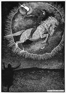 "Visio miehestä harmaalla hevosella", 1913.