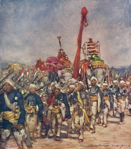 "Tyypillinen ryhmä pidättäjien kulkueessa", 1903 tekijältä Mortimer L Menpes