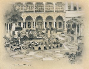 "Damaskoksen piha", 1903 tekijältä Mortimer L Menpes
