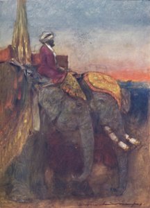 "Jaipur Elephants", 1903 tekijältä Mortimer L Menpes