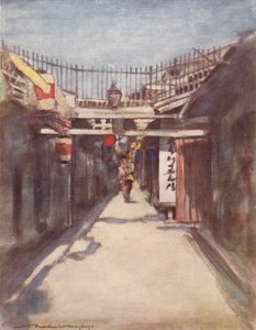 "Katu gallerialla", c1887, 1901 tekijältä Mortimer L Menpes