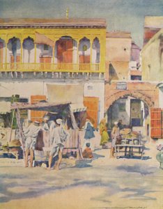 A Bazaar, Delhi, 1905 tekijältä Mortimer Ludington Menpes