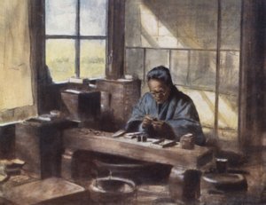 Cloisonnen työntekijä tekijältä Mortimer Ludington Menpes