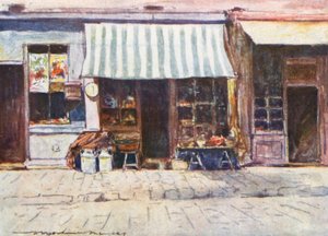Cremerie Rue St Honorella tekijältä Mortimer Ludington Menpes