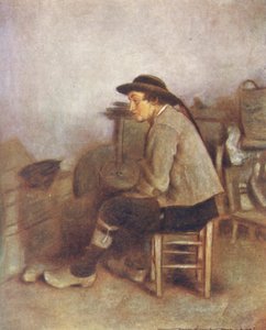 Maataloustyöntekijä (värilitografia) tekijältä Mortimer Ludington Menpes