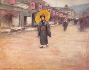 Katu Kiotossa, n. 1887, 1901 tekijältä Mortimer Ludington Menpes