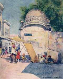 Street Cornerissa, Amritsarissa, 1905 tekijältä Mortimer Ludington Menpes