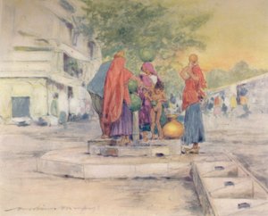Fountain, Jeypore, 1905 tekijältä Mortimer Ludington Menpes