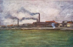 Tehtaan savupiiput tekijältä Mortimer Ludington Menpes
